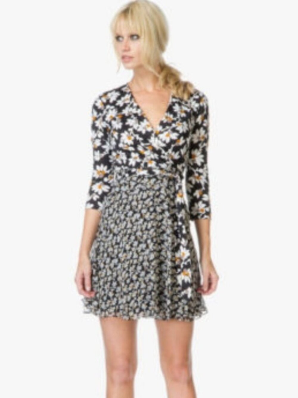 Diane von Furstenberg DVF Irina Berlin Meadow Floral Silk Wrap Dress 2 NWOT